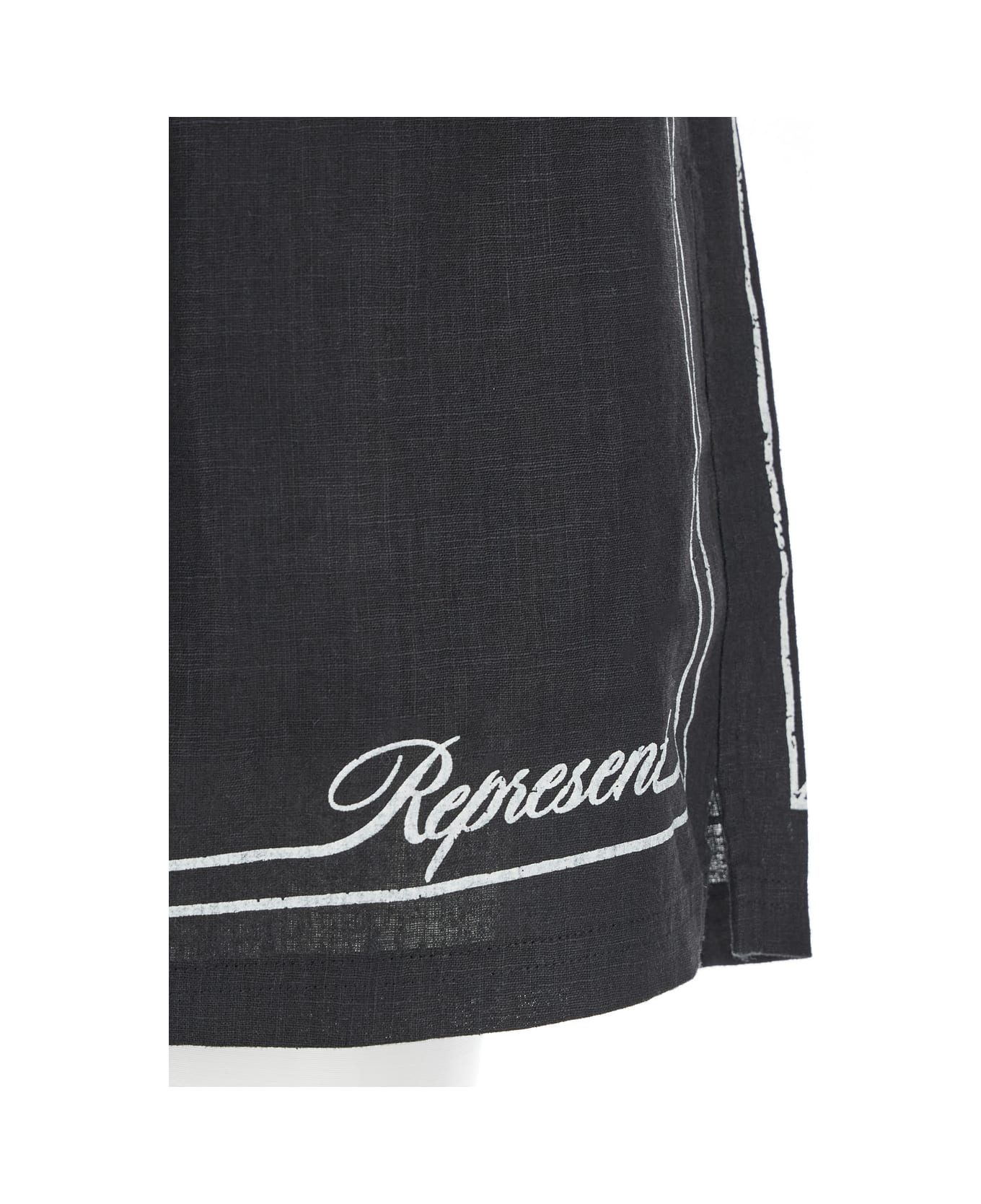REPRESENT Border Short - Black