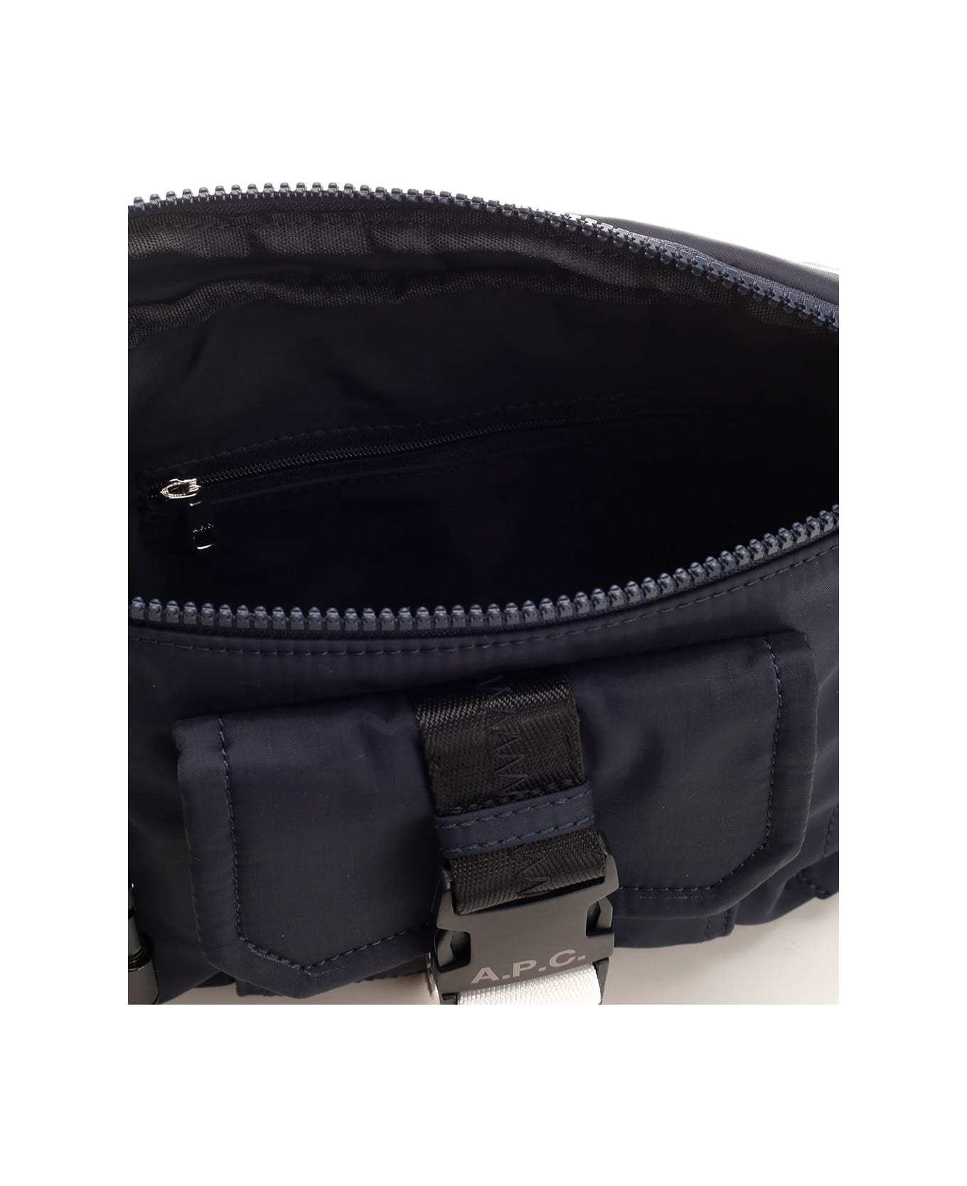 A.P.C. Black Nylon Pouch - BLUE/BLACK