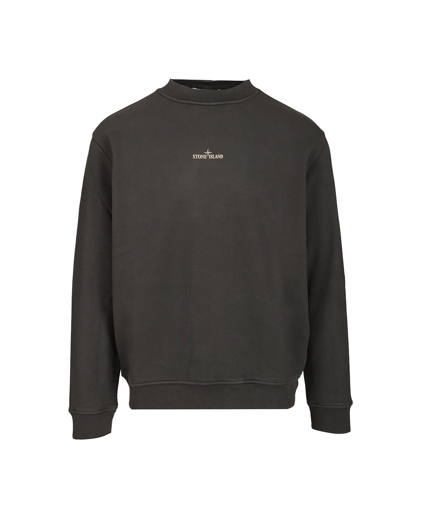 Stone Island Oversized Crewneck Sweatshirt - LEAD