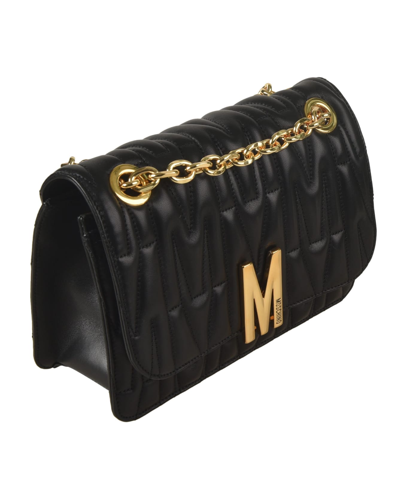 Moschino Logo Quilted Chain Shoulder Bag - 1555 ショルダーバッグ