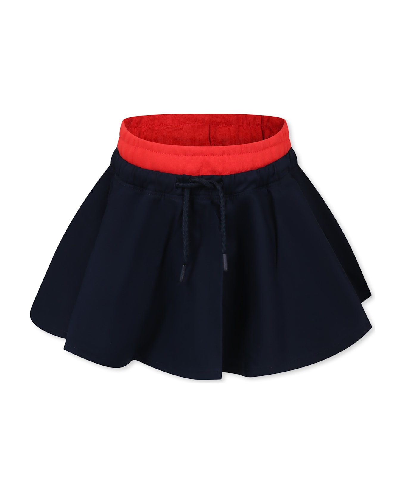 MSGM Blue Skirt For Girl With Logo - Blue