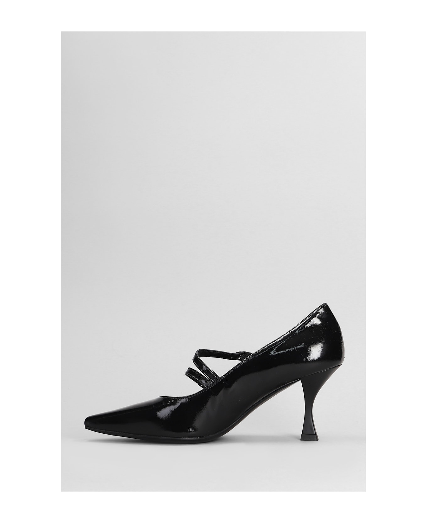 Julie Dee Pumps In Black Patent Leather - black