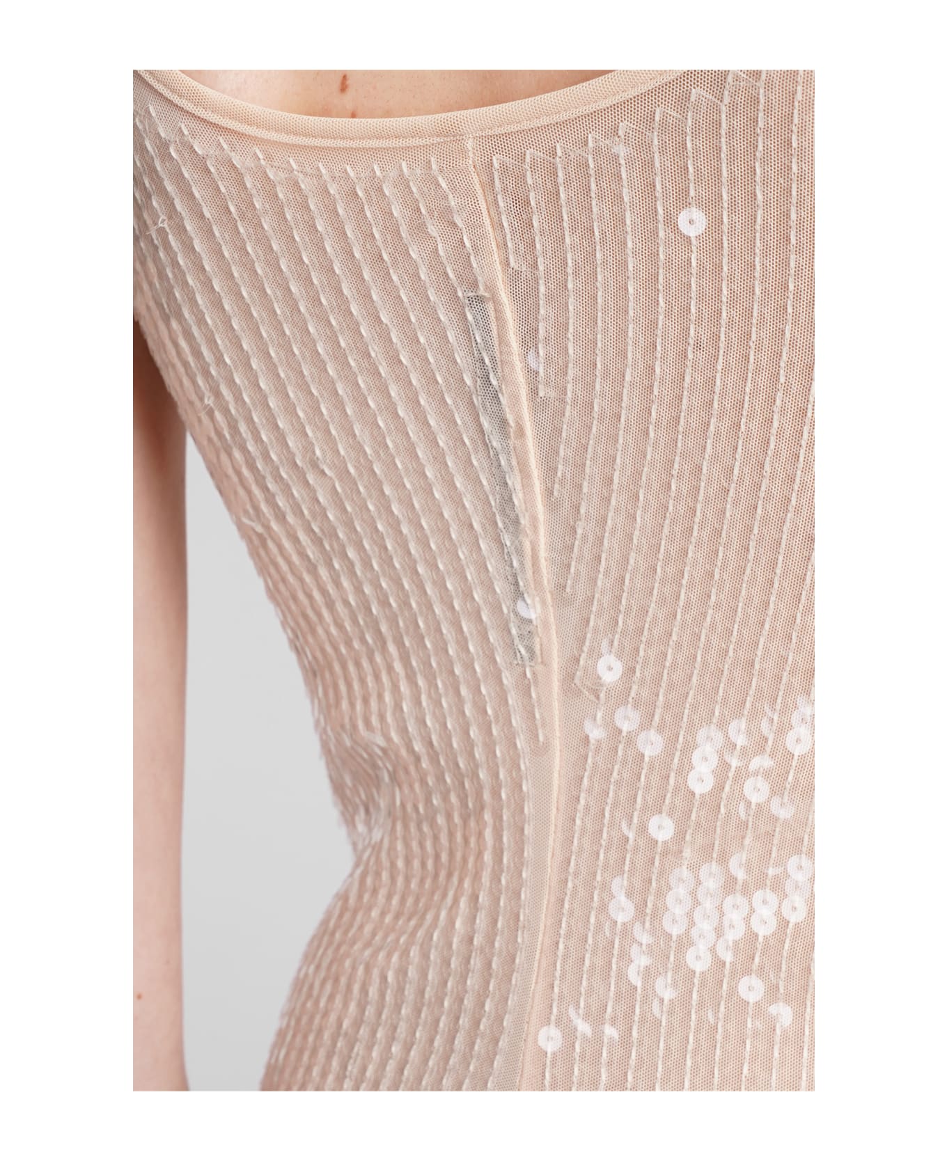 Rick Owens Lilies Slip Gown Dress In Beige Polyamide - beige ワンピース＆ドレス