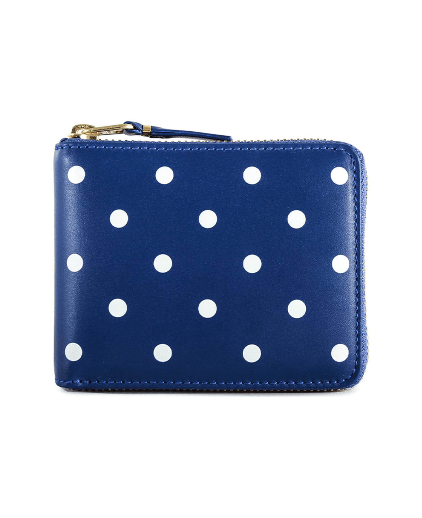 Comme des Garçons Wallet Dots Printed Leather Line - Navy Navy