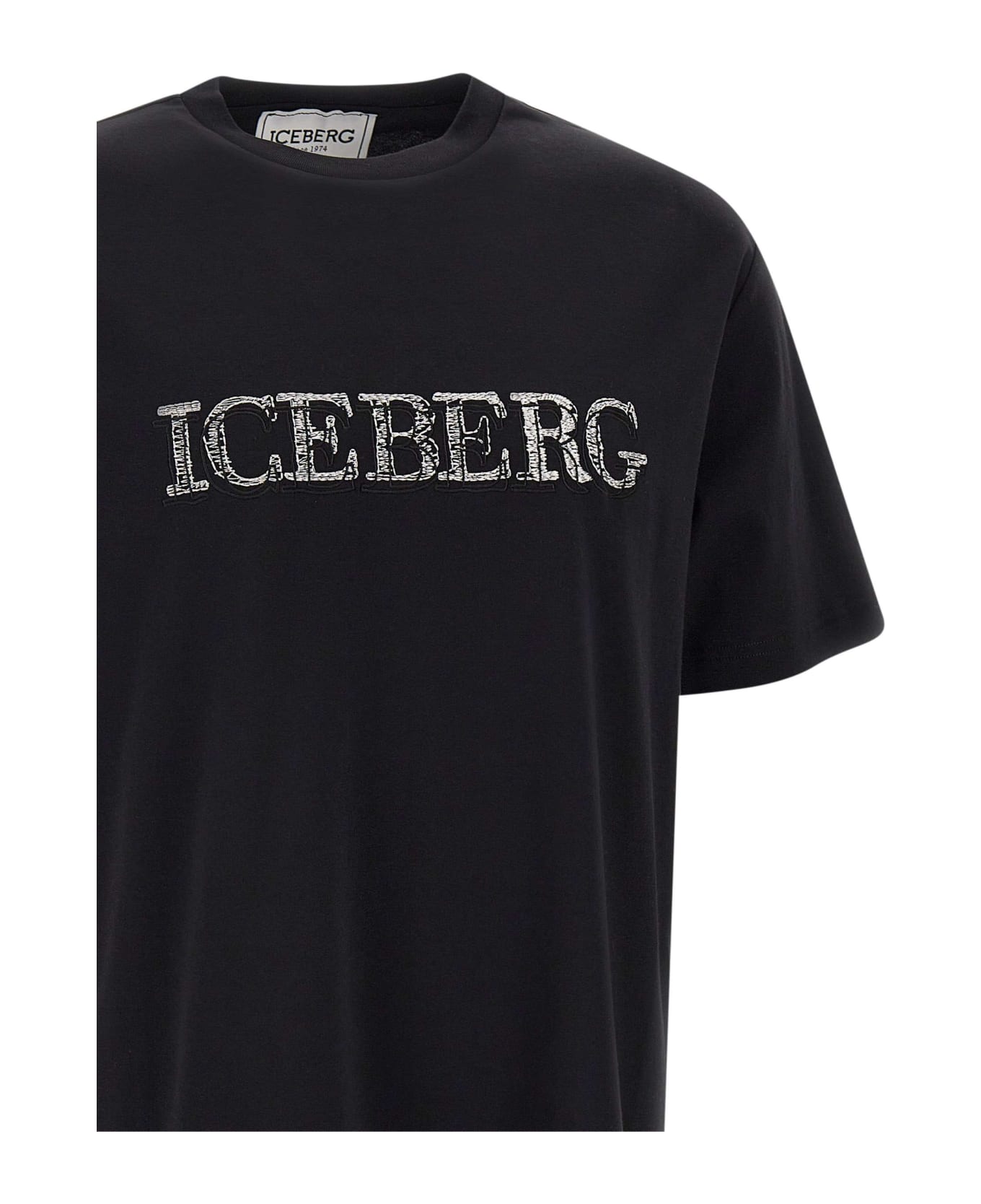 Iceberg Eco-sustainable Cotton T-shirt - BLACK