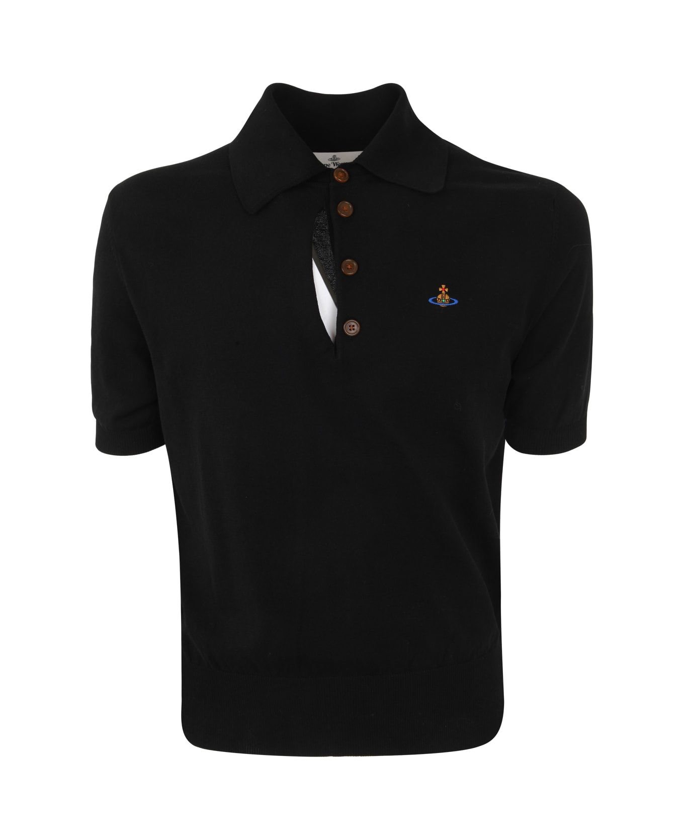 Vivienne Westwood Ripped Polo - Black
