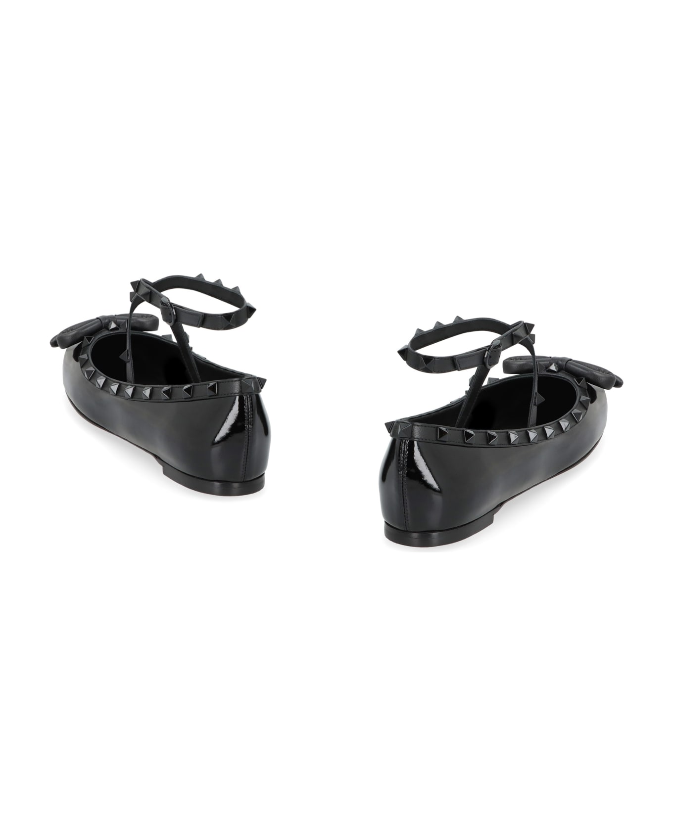 Valentino Garavani - Rockstud Leather Ballet Flats - black