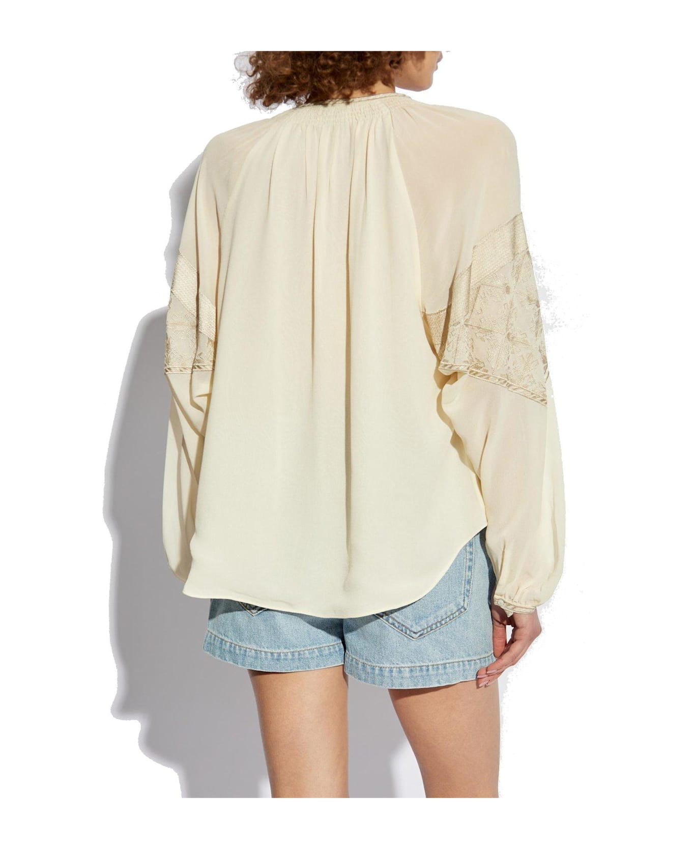 Isabel Marant Oris Long-sleeved Top - beige