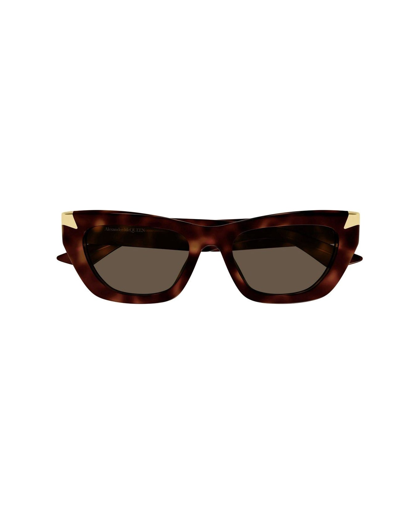 Alexander McQueen Eyewear Cat-eye Frame Sunglasses - 003 havana havana brown