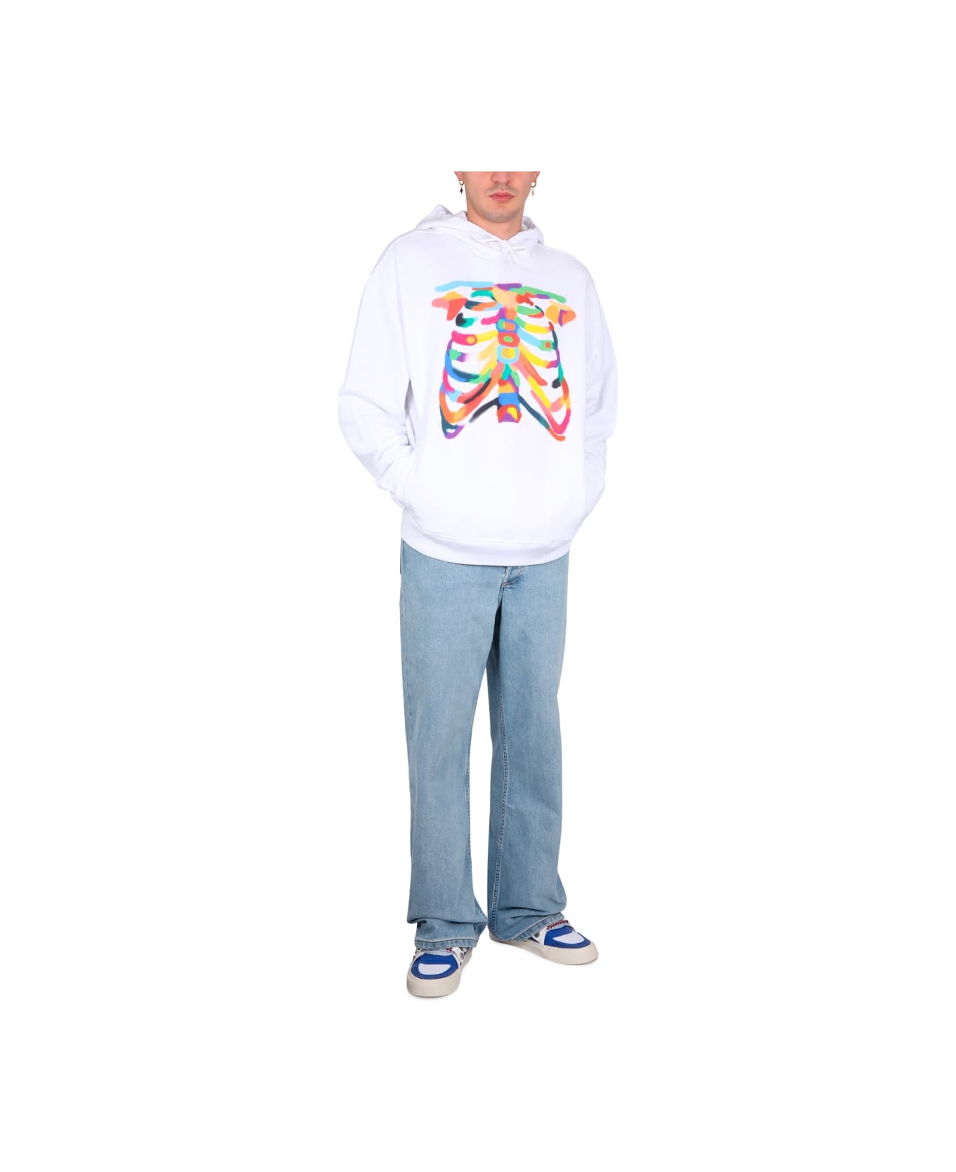 Marcelo Burlon Rib Cage Sweatshirt - WHITE