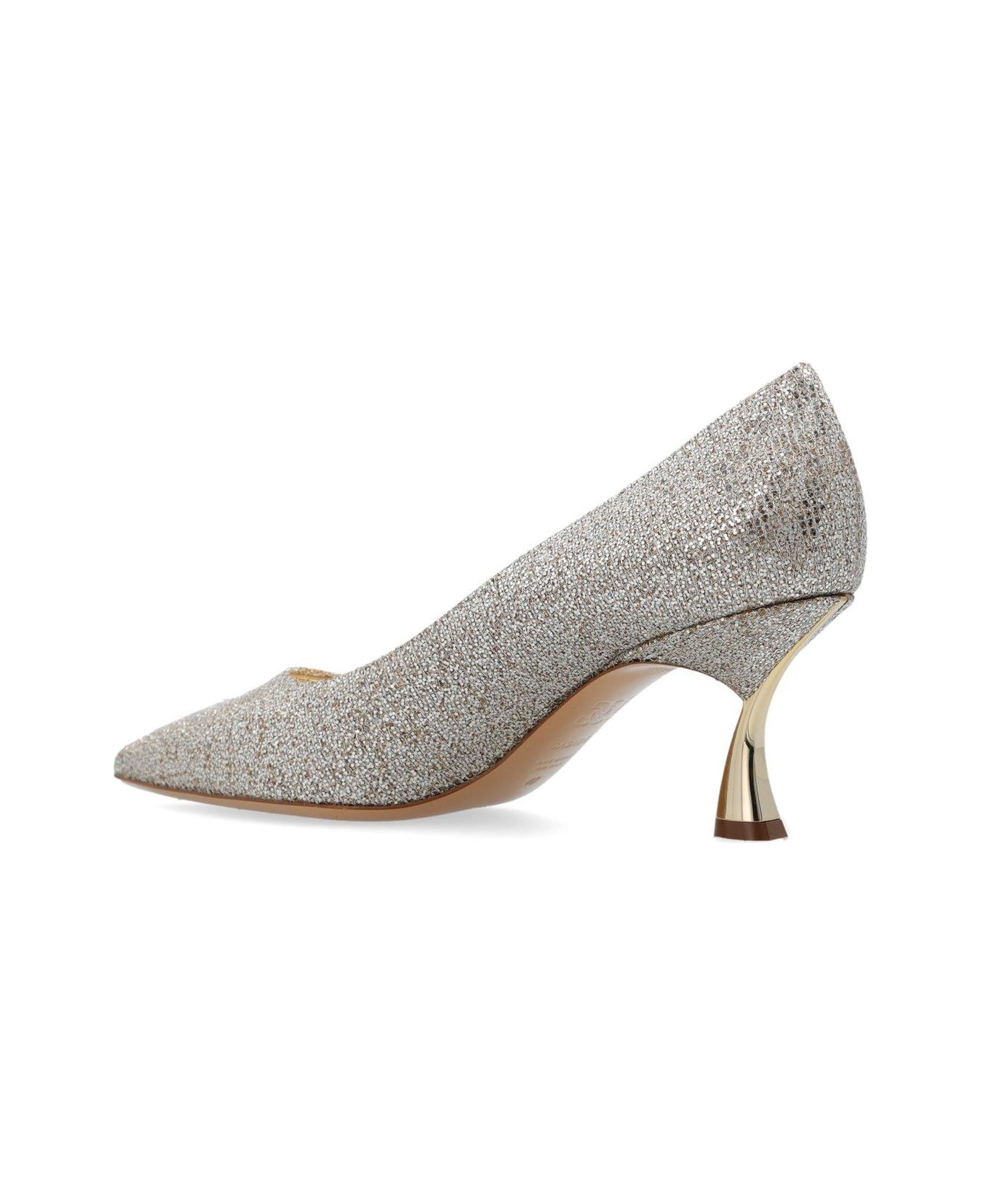 Casadei Glistening Pointed-toe Pumps - Platino