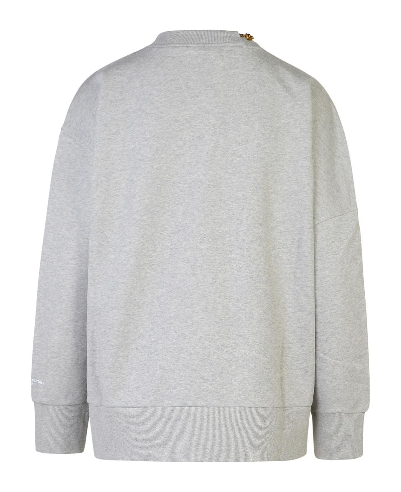 Stella McCartney Chain Detailed Crewneck Sweatshirt - Light Grey Melange
