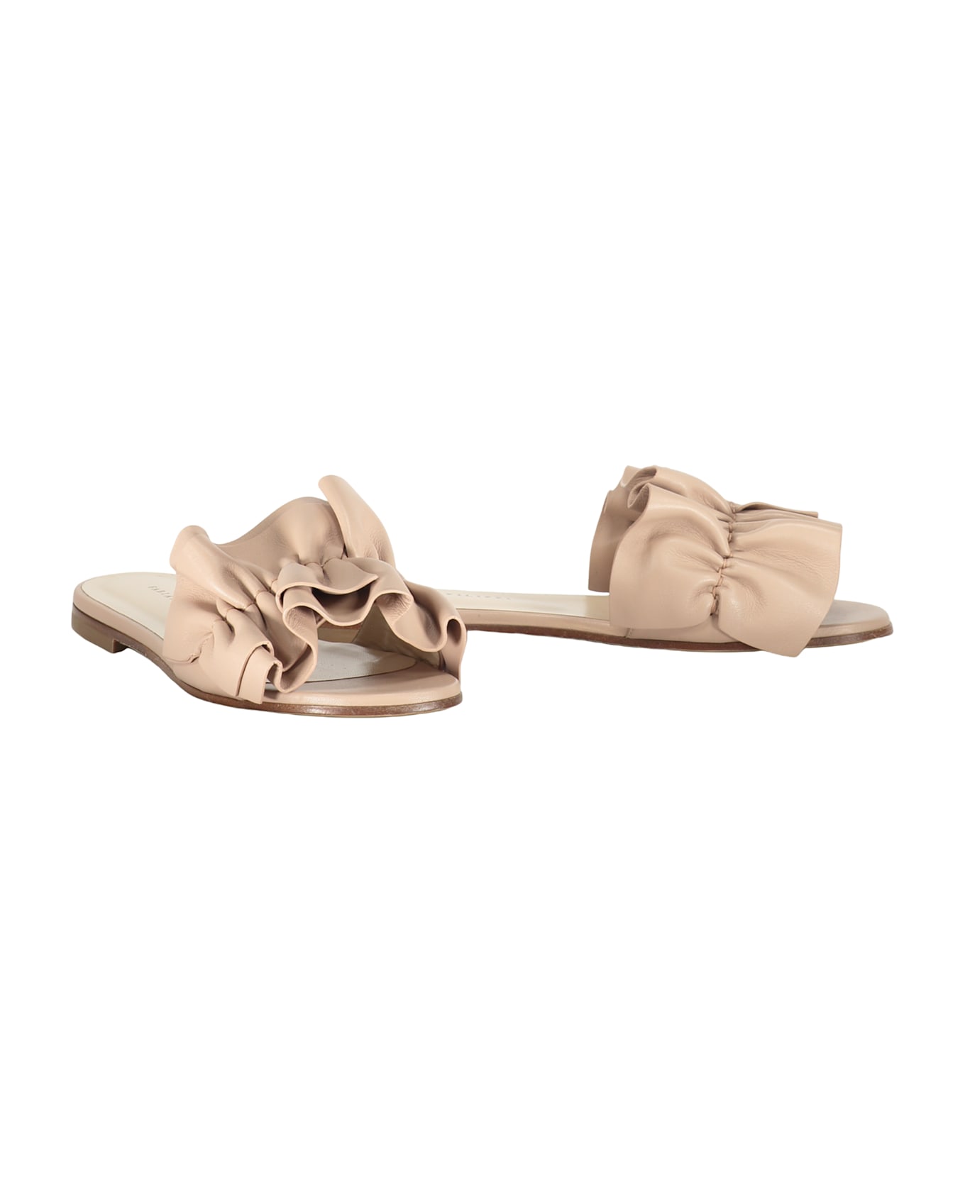 Fabiana Filippi Leather Slides - Pink