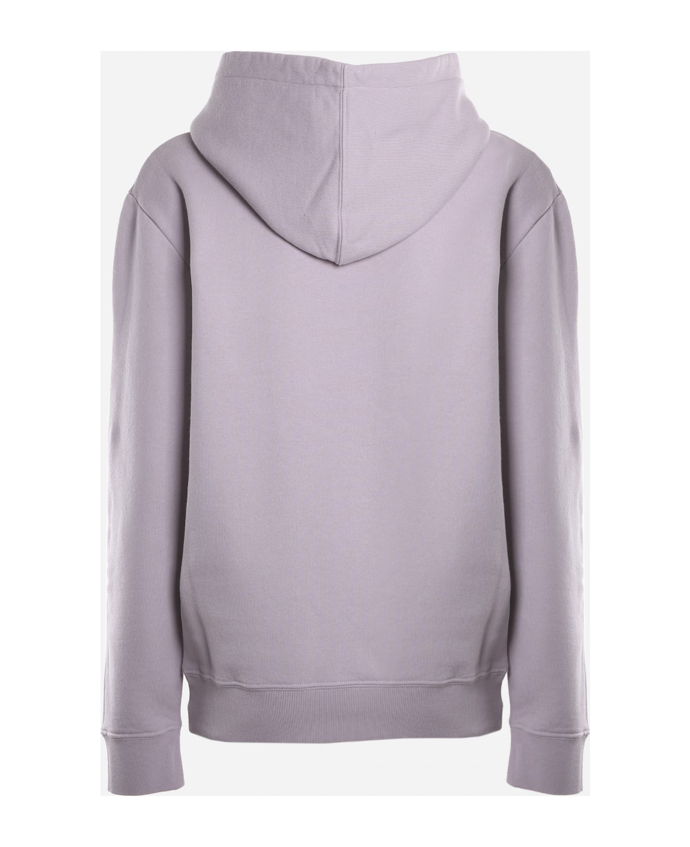 Saint Laurent Cotton Sweatshirt With Logo Print - Lilac