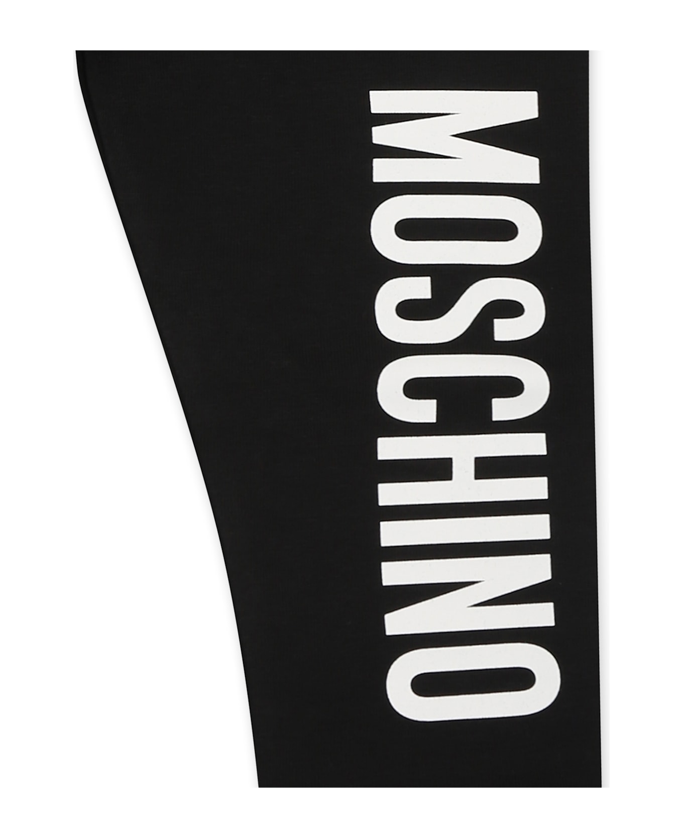 Moschino Black Legging For Baby Girl With Logo - Black