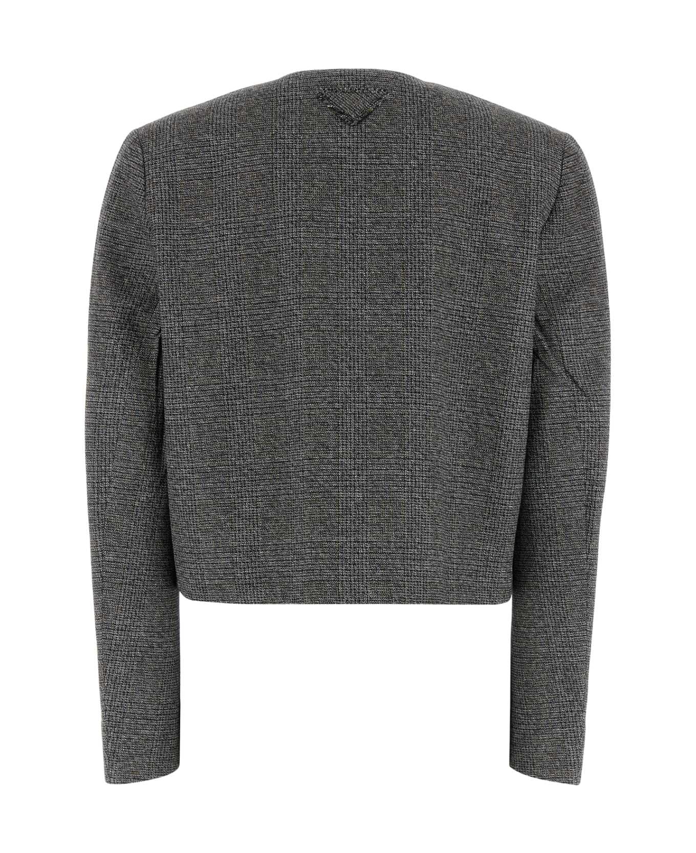 Prada Glencheck Blazer - ARDESIA