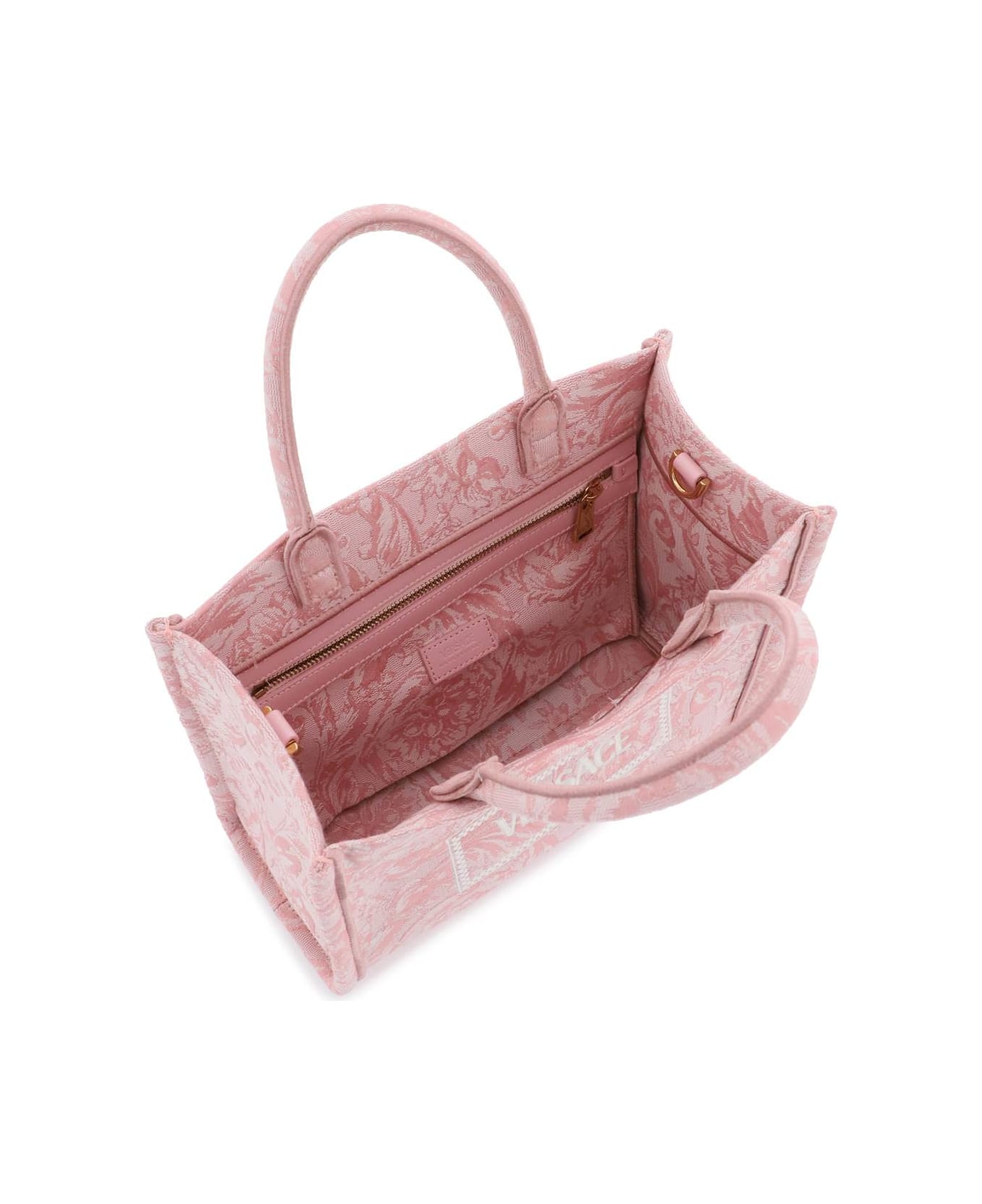 Versace Pink Woven Bag - Pink