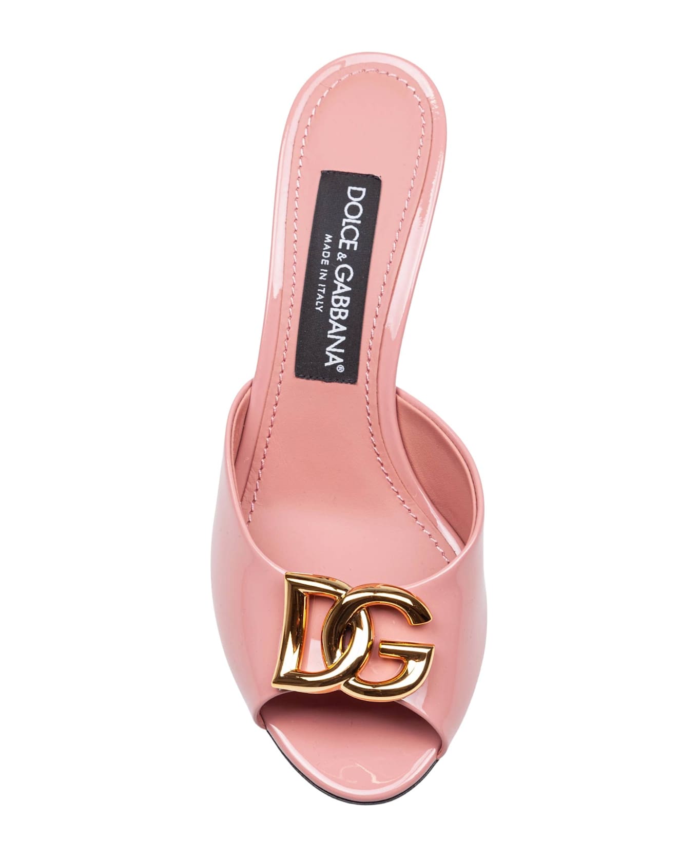 Dolce & Gabbana Keira Sandal In Patent Leather Pink Color - PINK