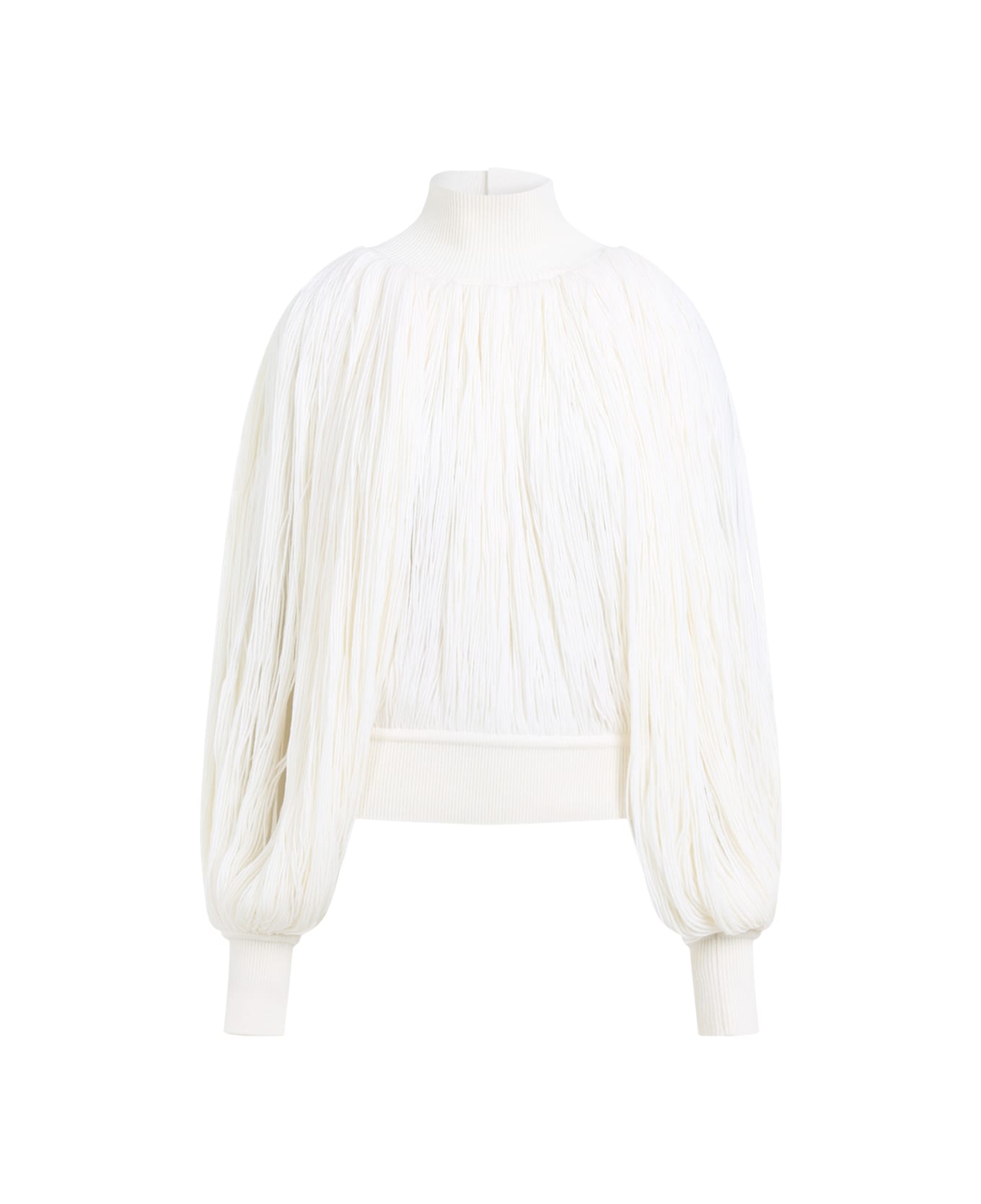 Alaia Alaïa Fringes Jumper - Blanc Casse