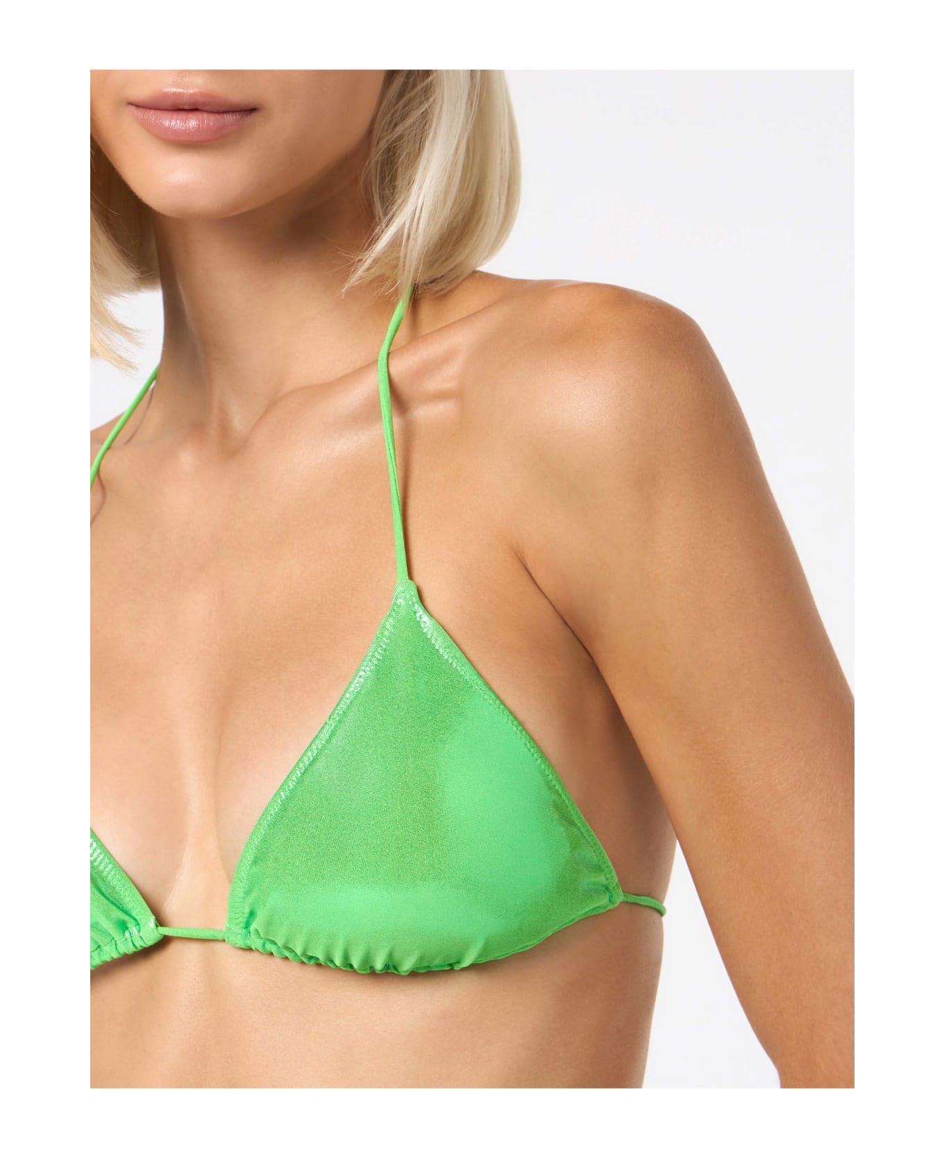 MC2 Saint Barth Woman Lamina Green Triangle Top Swimsuit - GREEN