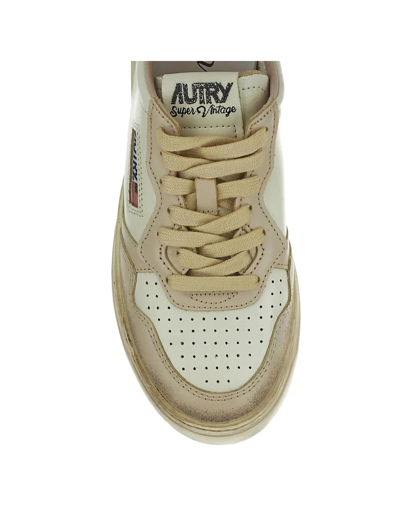 Autry Supvint Sneaker - WHITE/PINK