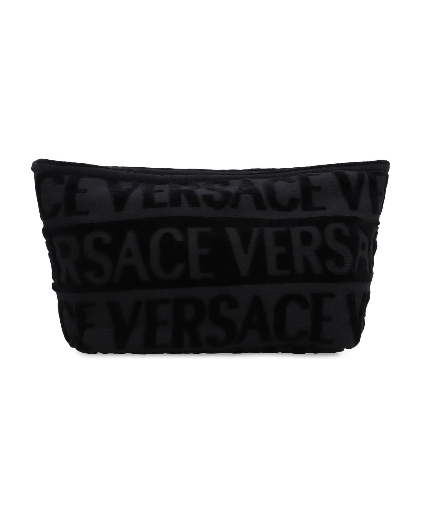 Versace Logo Wash Bag - black