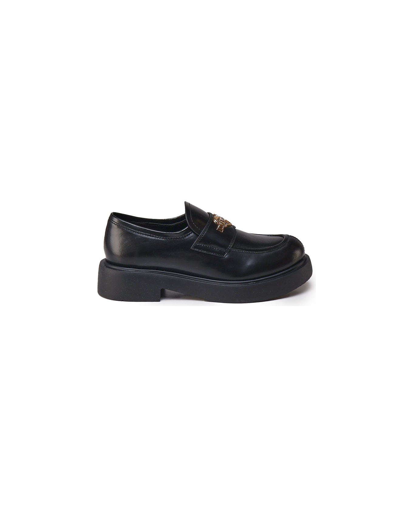 Love Moschino Leather City Loafers - Black