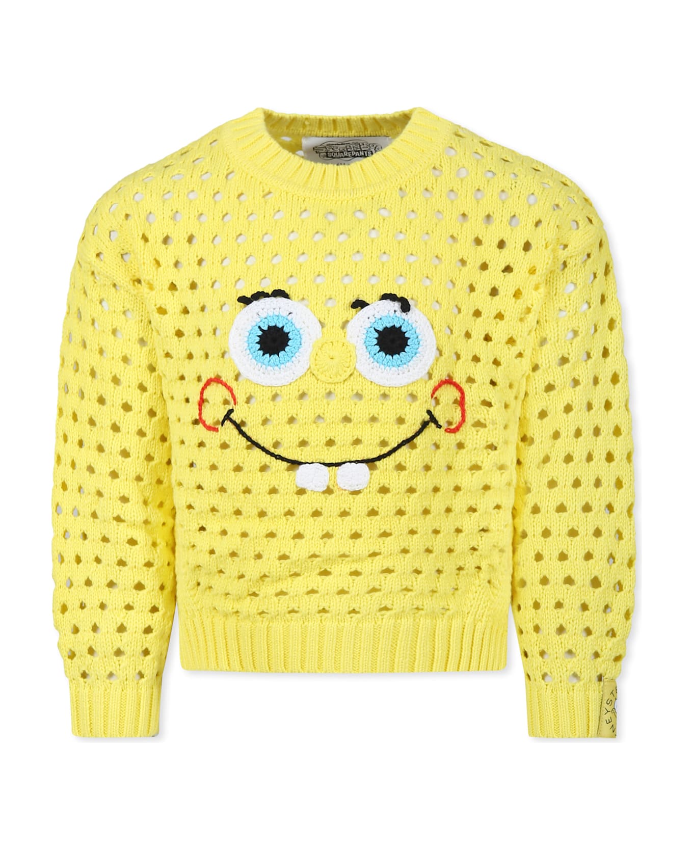Stella McCartney Kids Yellow Sweater For Girl With Spongebob - Yellow