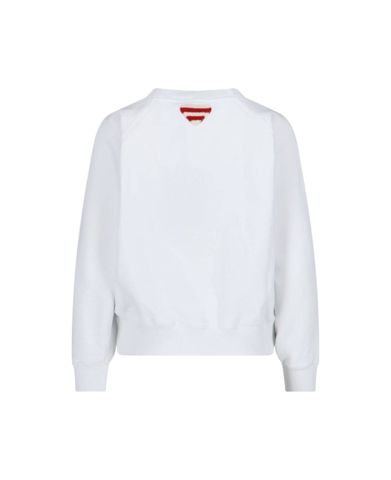 Prada Logo Crewneck Sweatshirt - Bianco