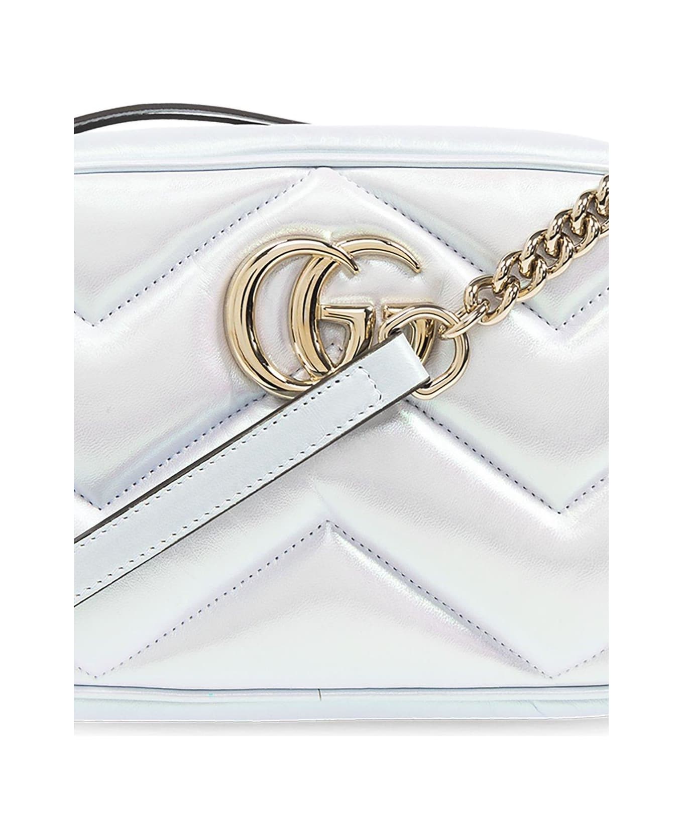 Gucci Gg Marmont Small Shoulder Bag - Iride Snow
