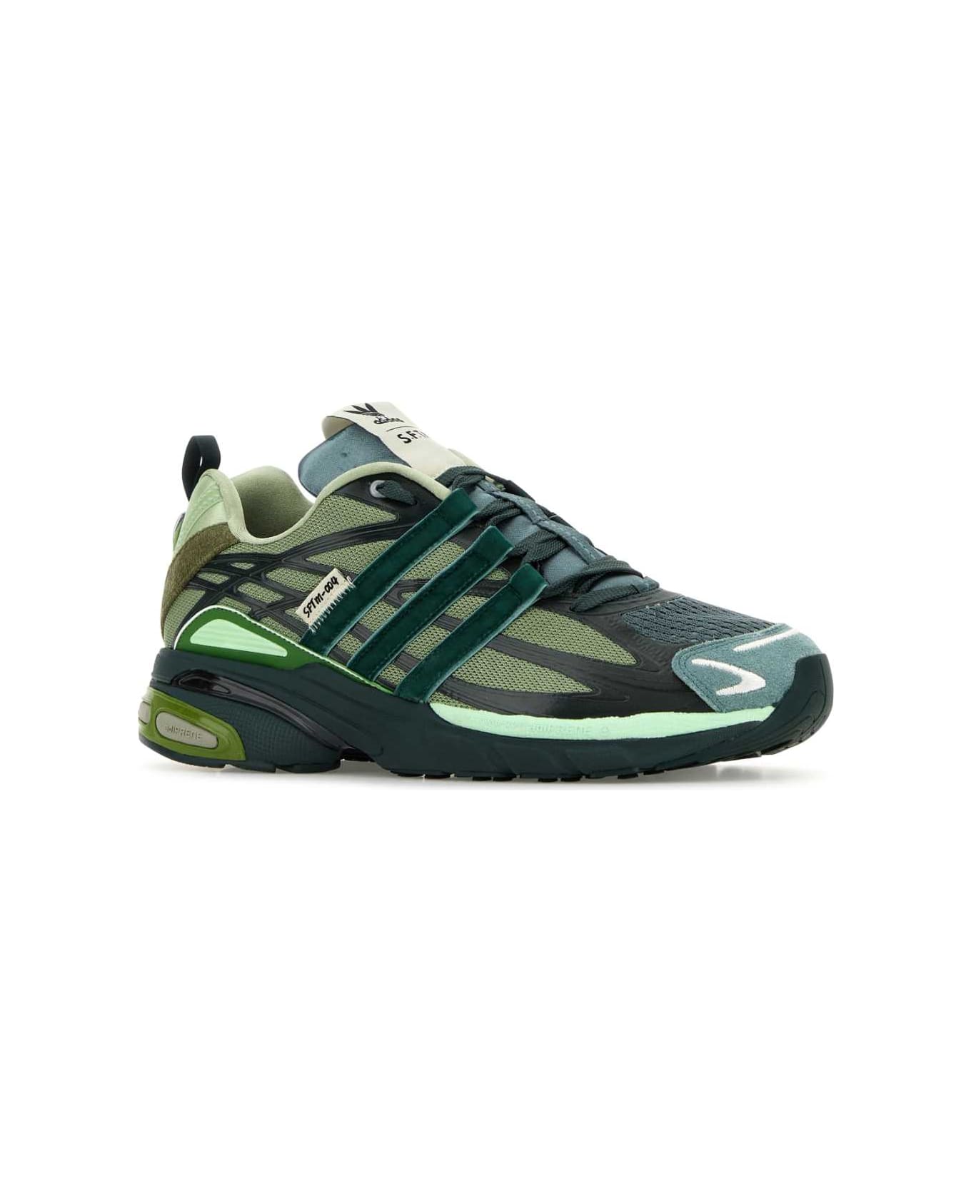 Adidas Multicolor Leather And Mesh Adidas X Song For The Mute Adistar Cushion Sneakers - SHAGRNCGREENBOONIX