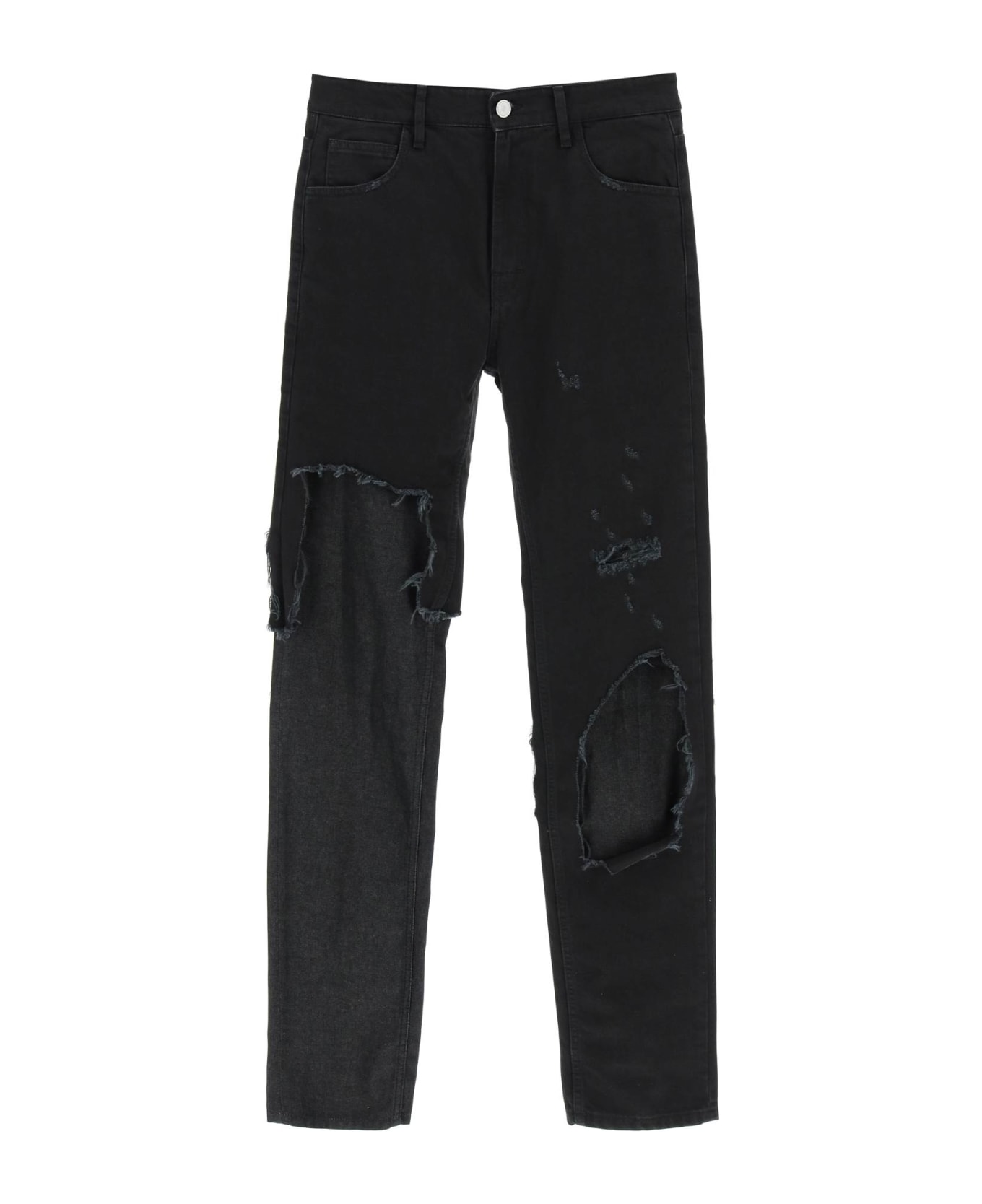 Raf Simons Double-layered Destroyed Jeans | italist, ALWAYS LIKE A