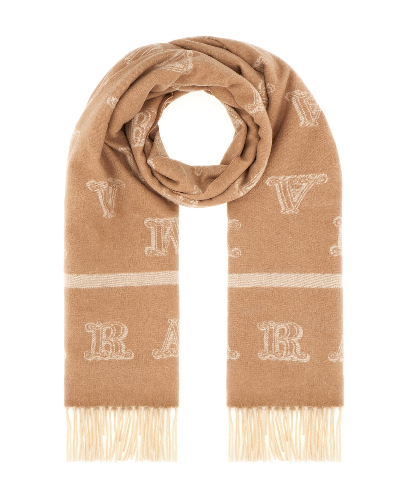 Max Mara Embroidered Cashmere Scarf - Cammello