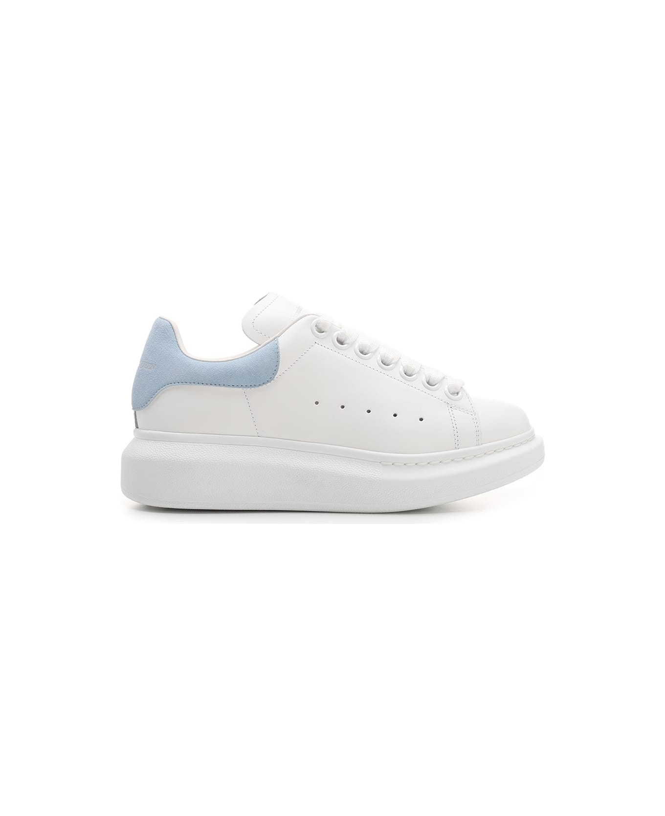 Alexander McQueen 'oversize' Pure White Sneakers - White/powder blue