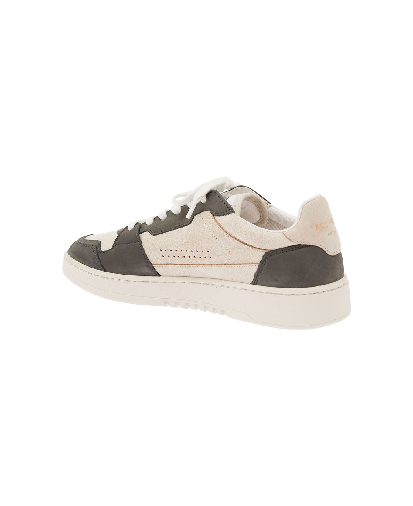 Axel Arigato 'dice Lo' Green And White Two-tone Sneakers In Calf Leather Man - Beige