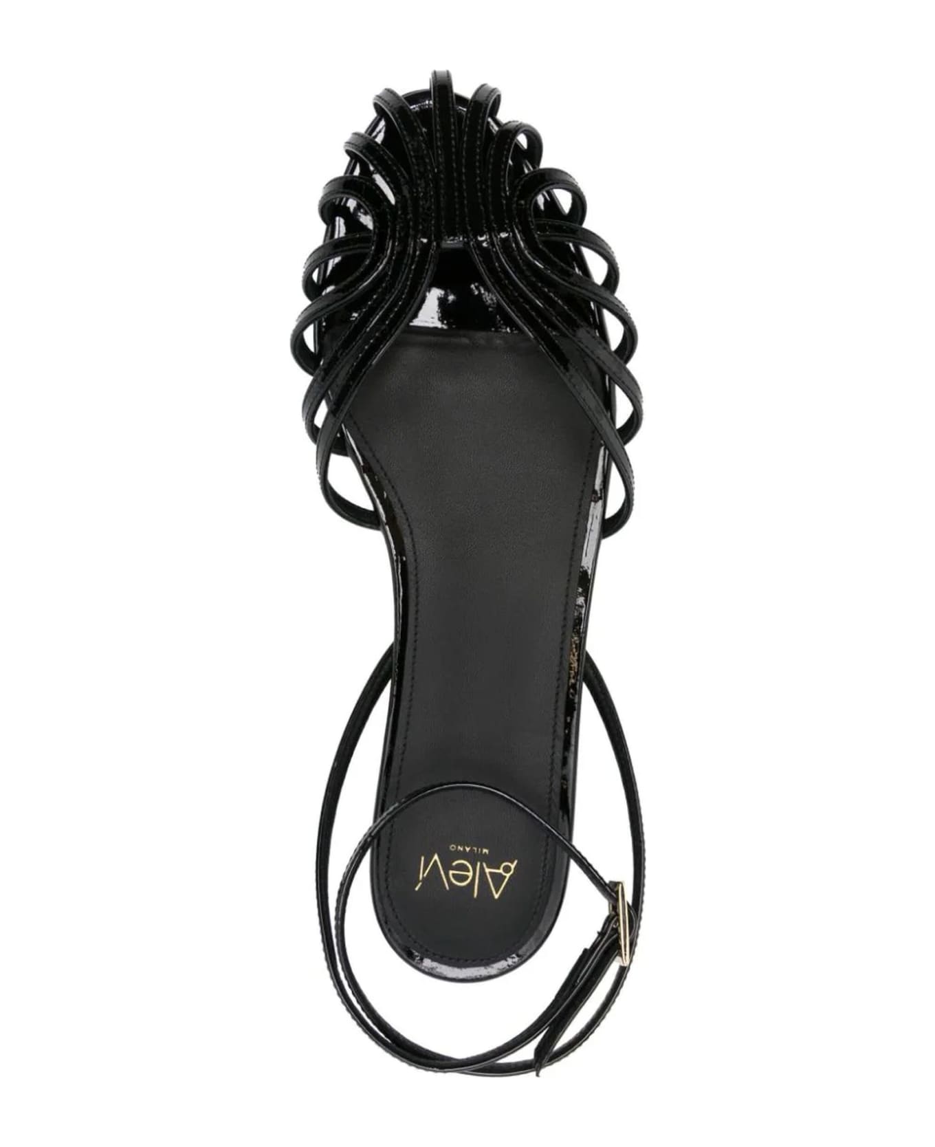 Alevì Black Calf Leather Sandals - Black サンダル