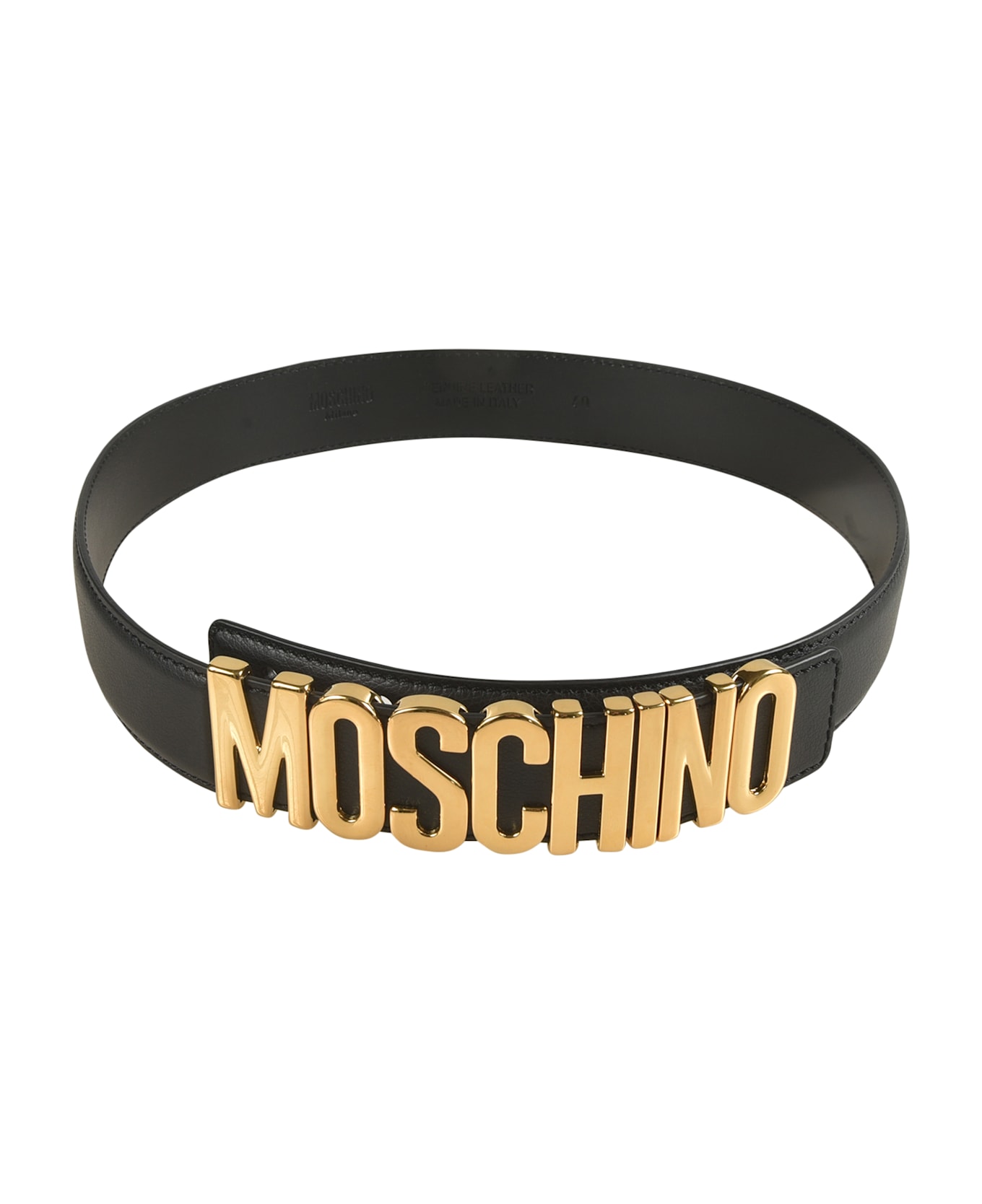 Moschino Logo Belt - Black