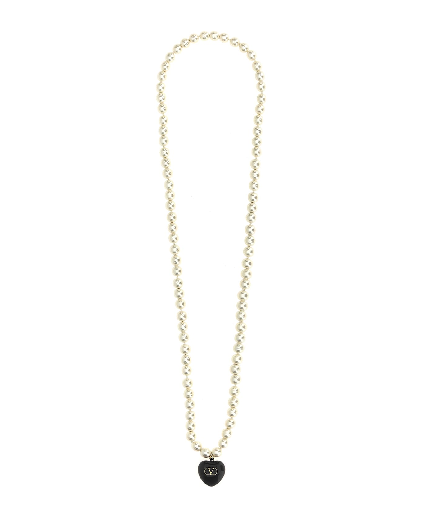 Valentino Garavani 'coeur Royal' Necklace - White