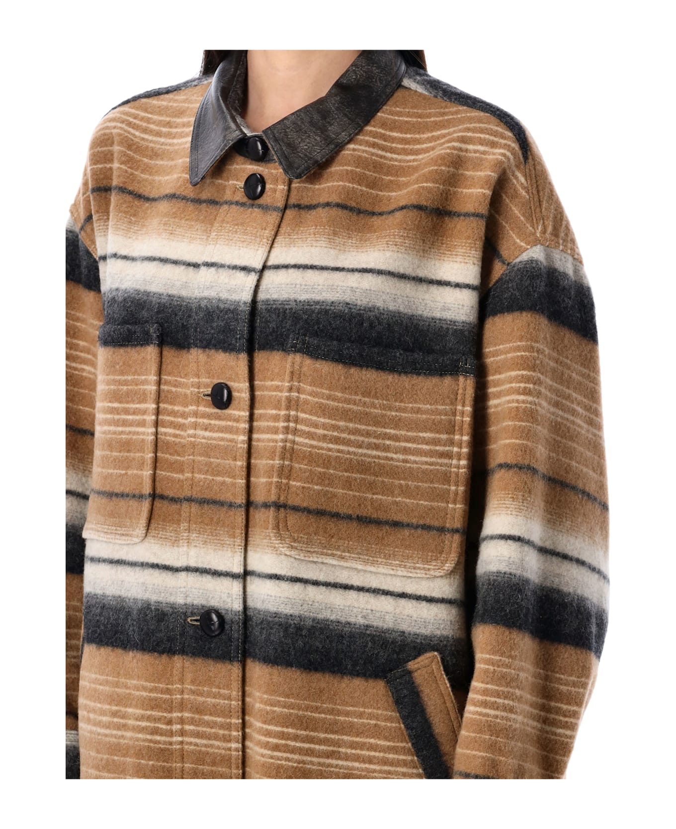 Marant Étoile Djila Coat - CAMEL MULTI