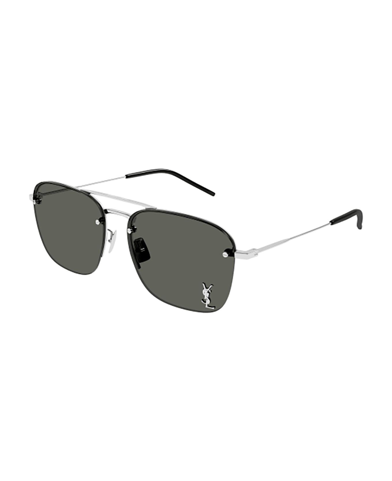 Saint Laurent Eyewear SL 309 M Sunglasses - Silver Silver Grey