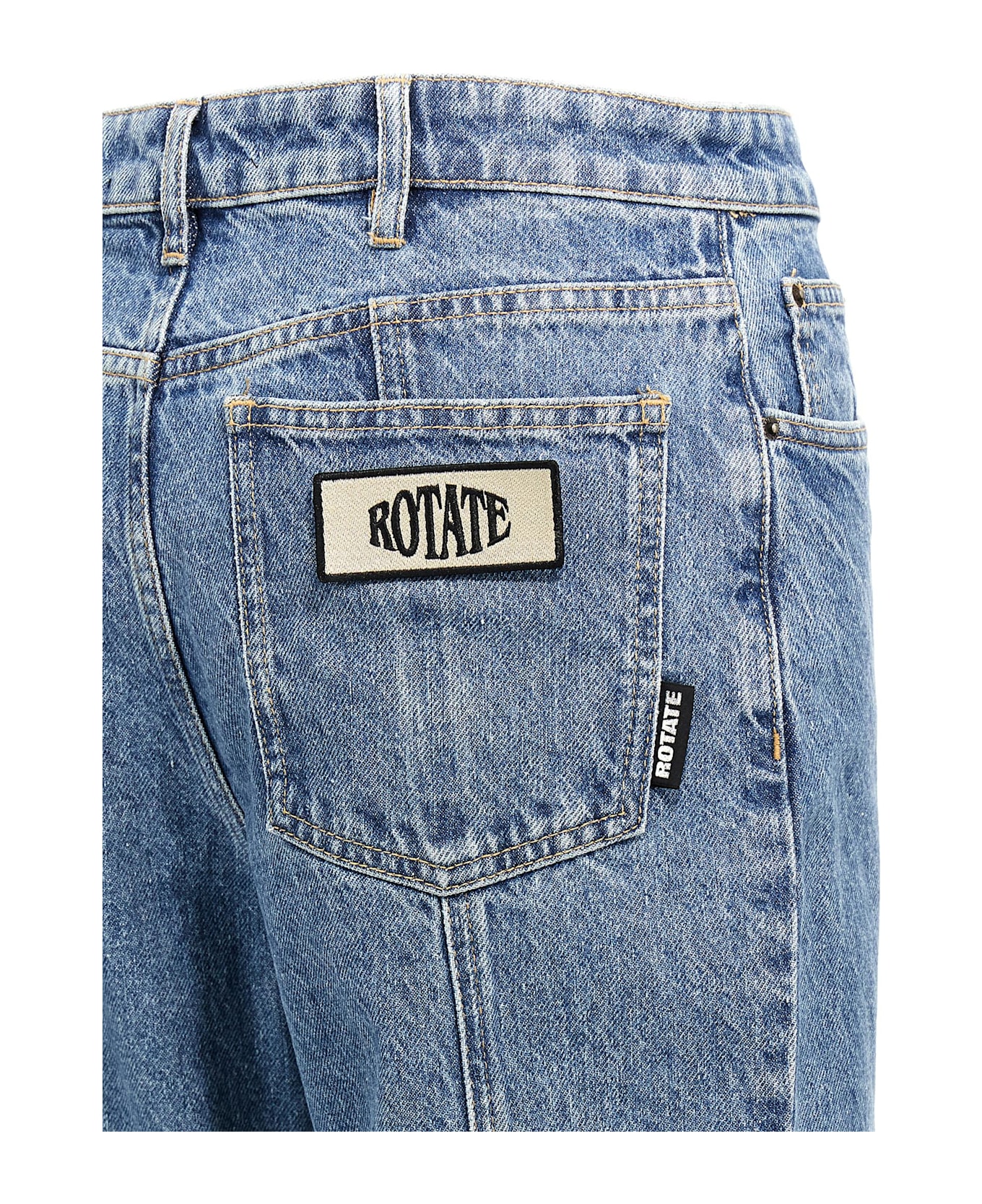 Rotate by Birger Christensen Velcro Logo Jeans - Blue