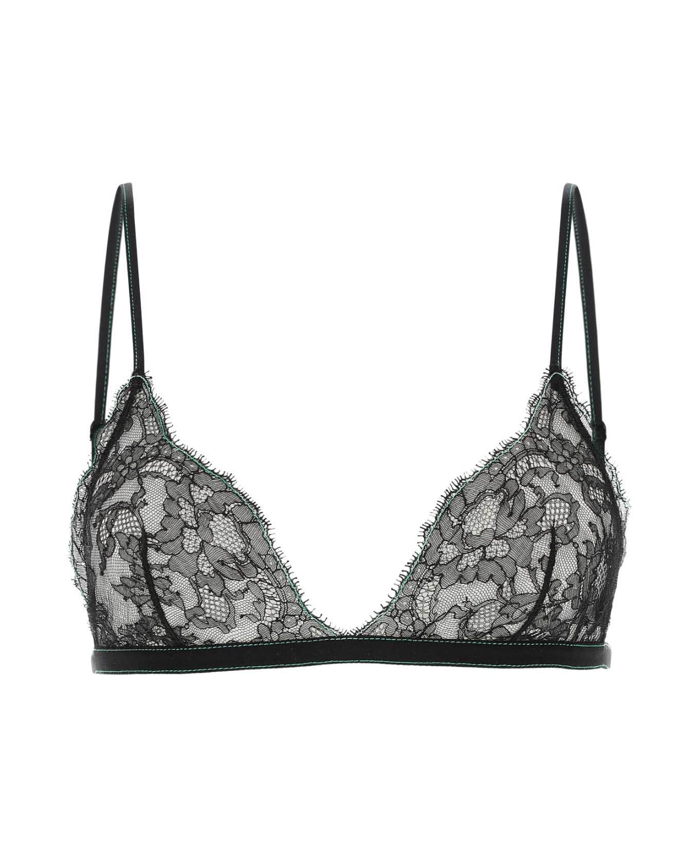 Bottega Veneta Black Lace Bra - 1000