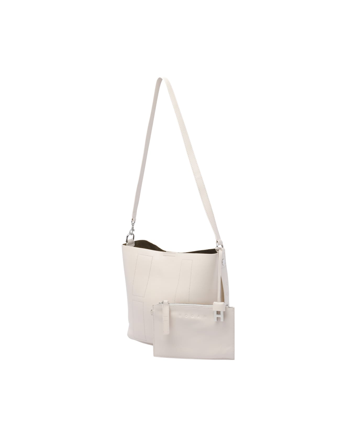Hogan Hocket Hobo Bag - BIANCO MARMO