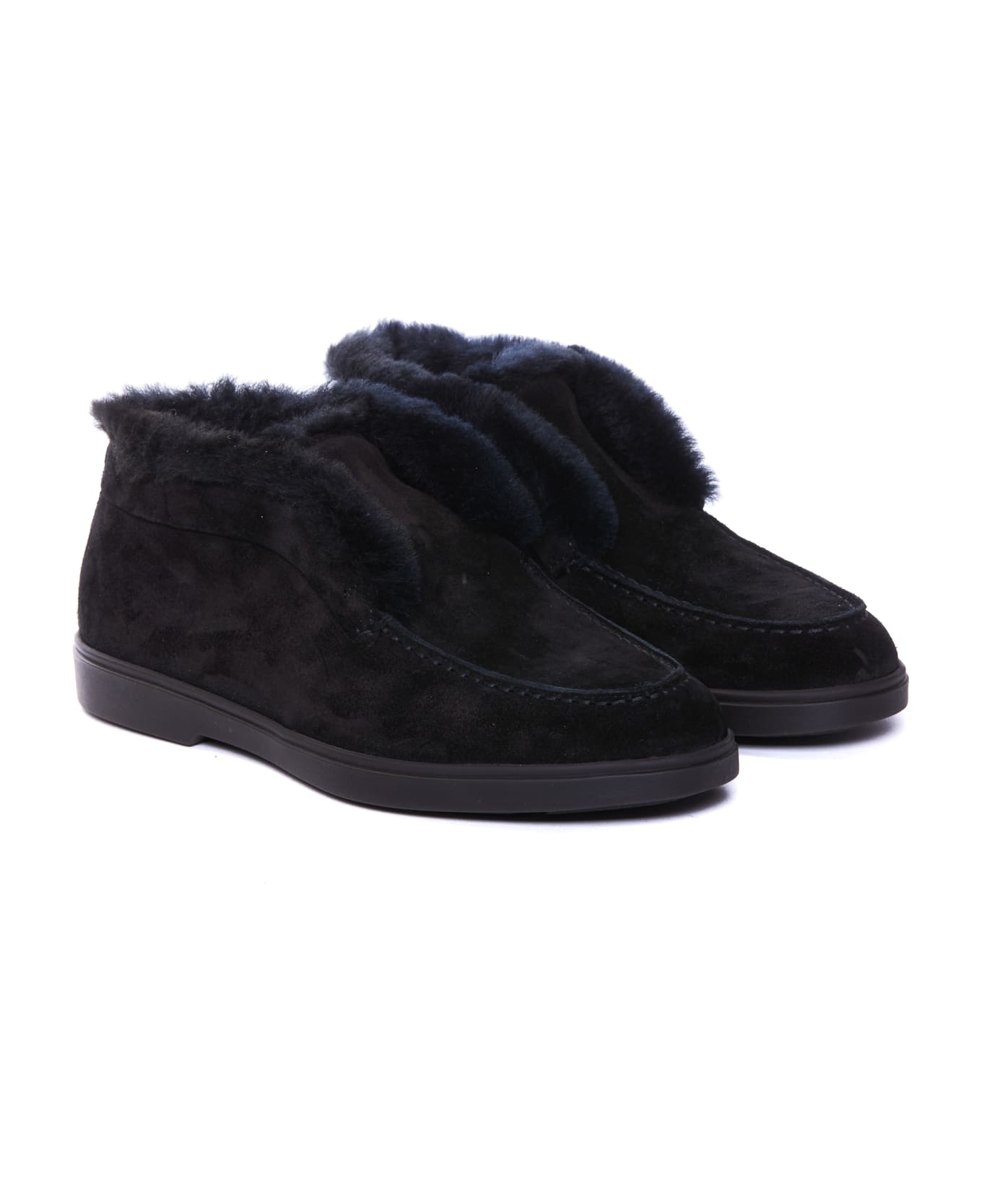Santoni Ankle Booties - Black