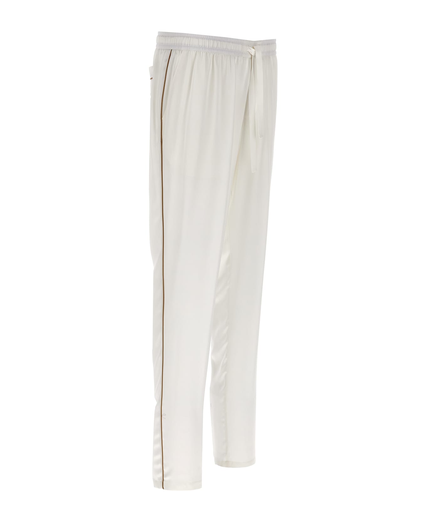 Dolce & Gabbana Silk Pants - White