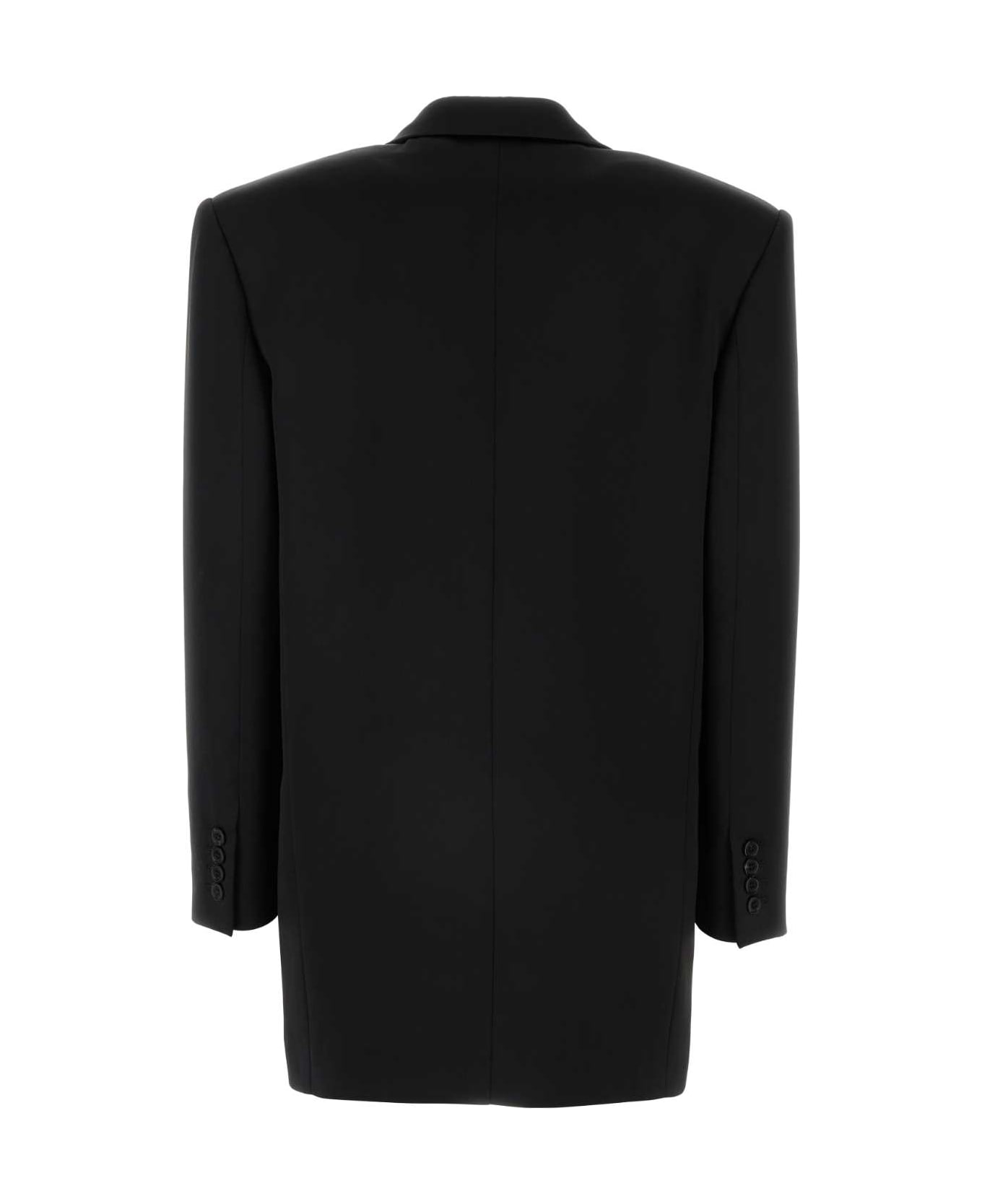 Saint Laurent Black Satin Blazer - NOIR