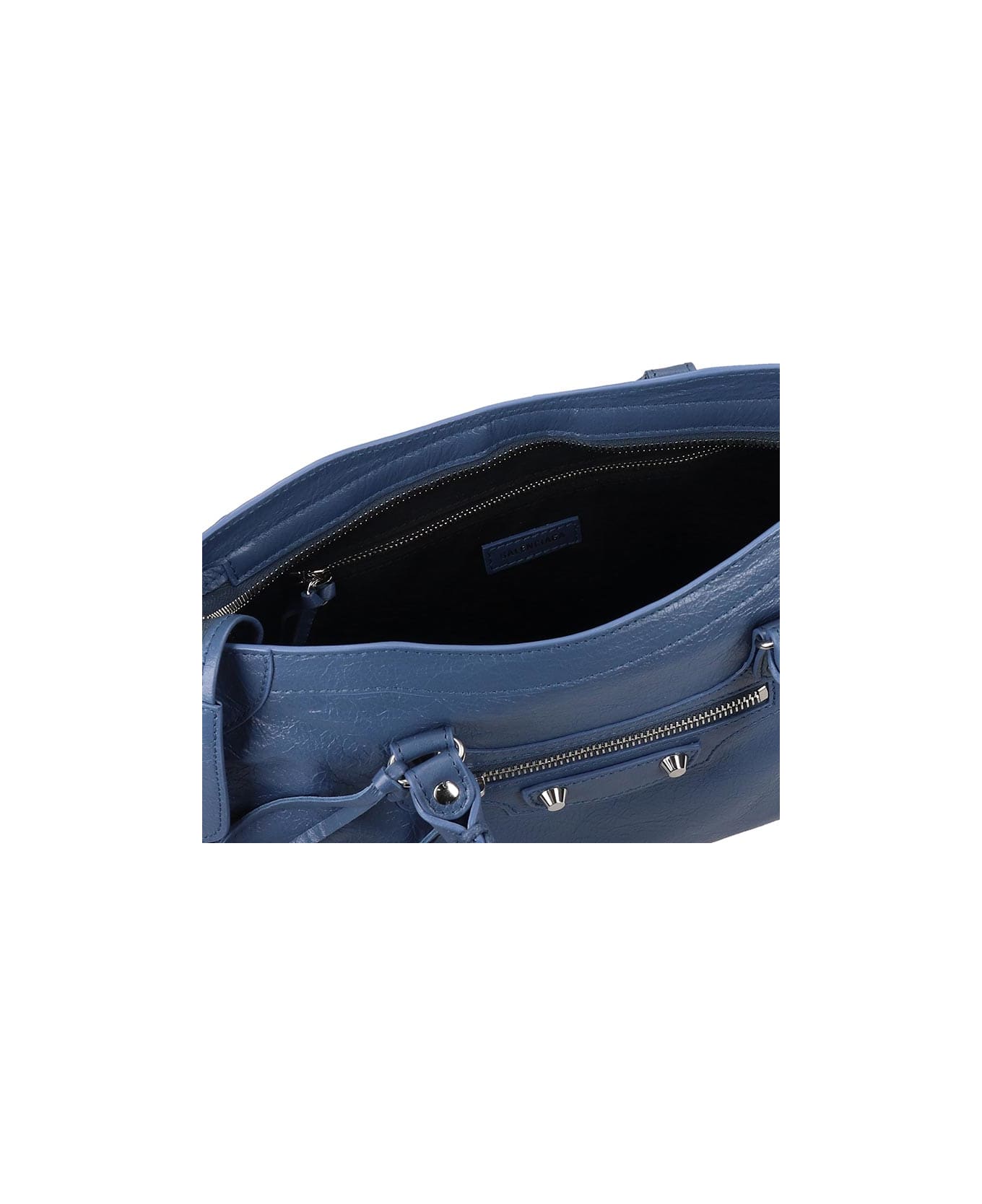 Balenciaga Class City S Aj Hand Bag In Blue Leather - blue