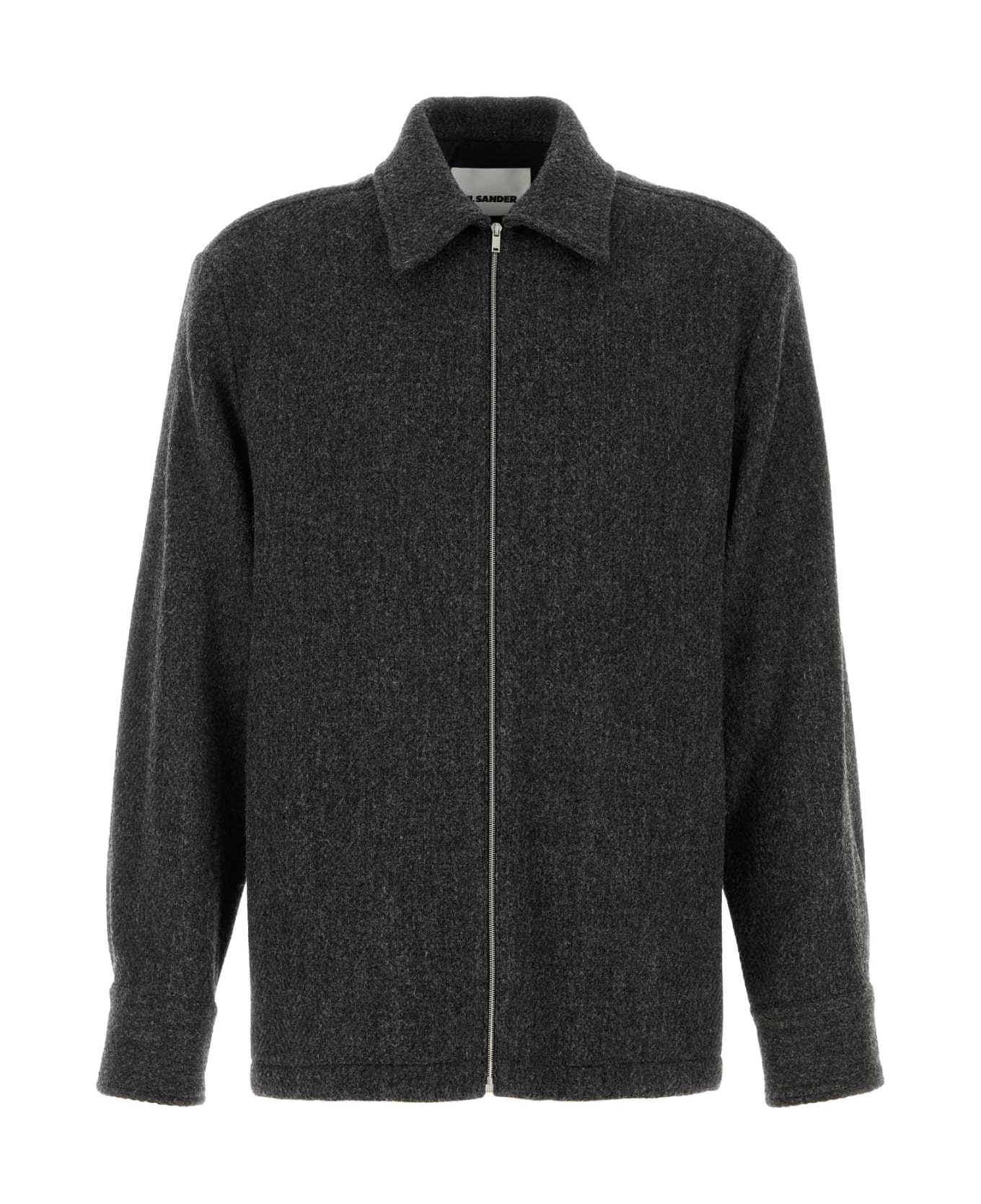 Jil Sander Dark Grey Wool Jacket - DARKGREY