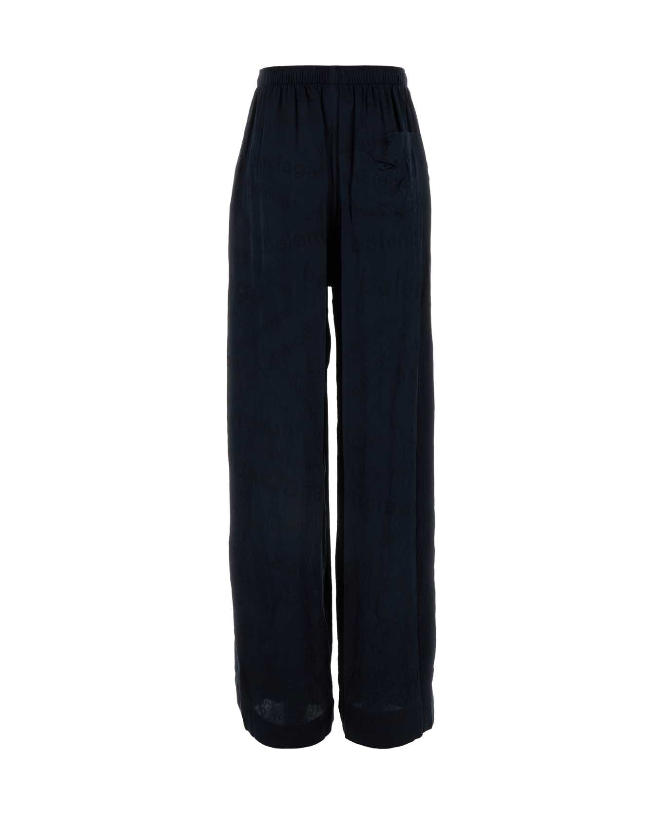 Balenciaga Midnight Blue Silk Pyjama Pant - FADEDBLACK