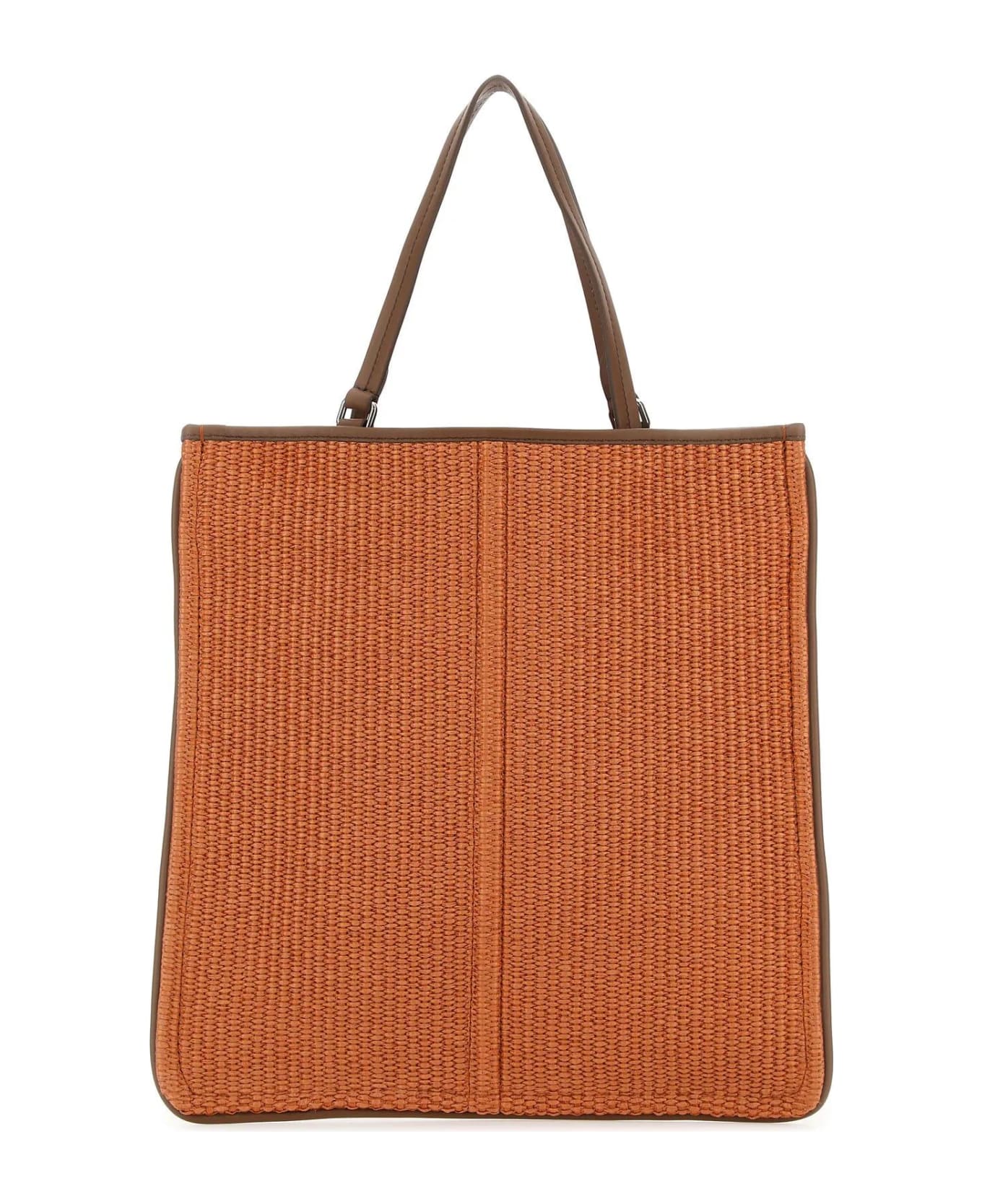 Max Mara Caramel Raffia Easybag Shopping Bag - 027